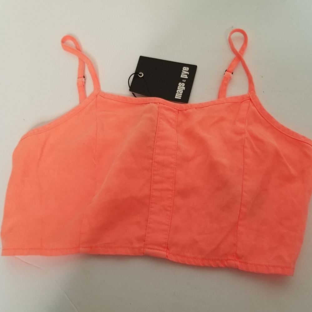 Mags  & Pye crop top with ruching in the back